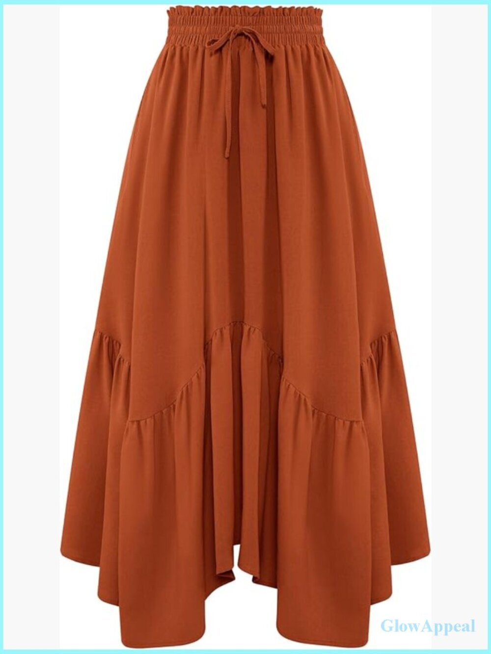 Women's high waist maxi skirt with pockets flowy A line boho long skirt